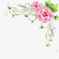 Spring Clipart Ornate Capital Floral Border Black And
