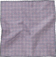 Purple Circle Print Cotton Blend Pocket Square Title