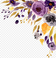Wedding Invitation Flower Watercolor Painting Watercolor Purple Watercolor
