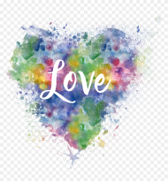 Love Clipart Watercolor Love Heart Watercolor Painting Hd