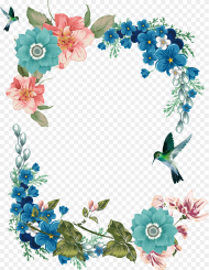 Floral Design Flower Icon Frame Flower Border Design