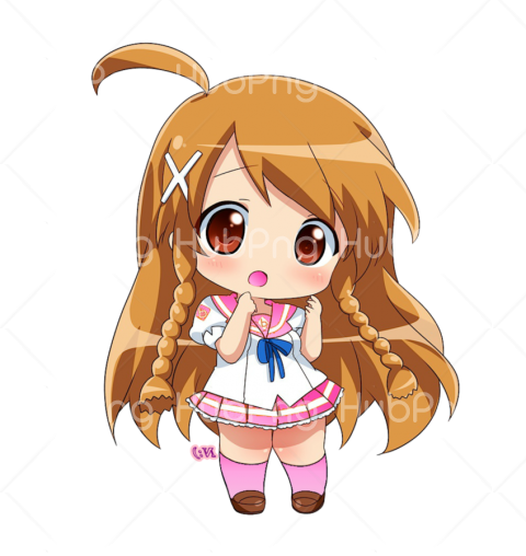 anime chibi girl Transparent Background Image for Free