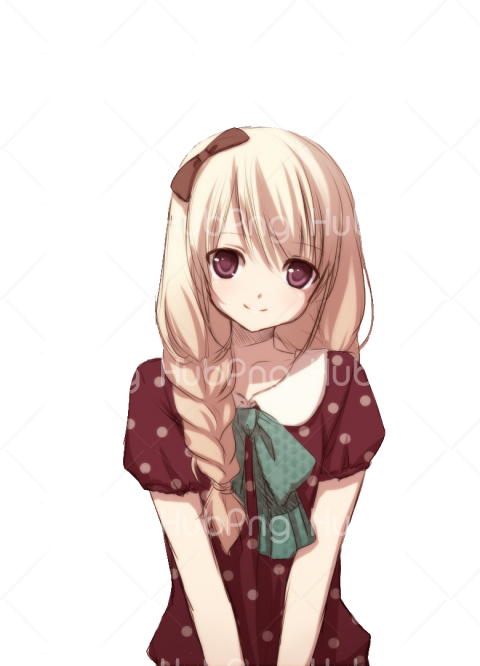 anime girl crying Transparent Background Image for Free