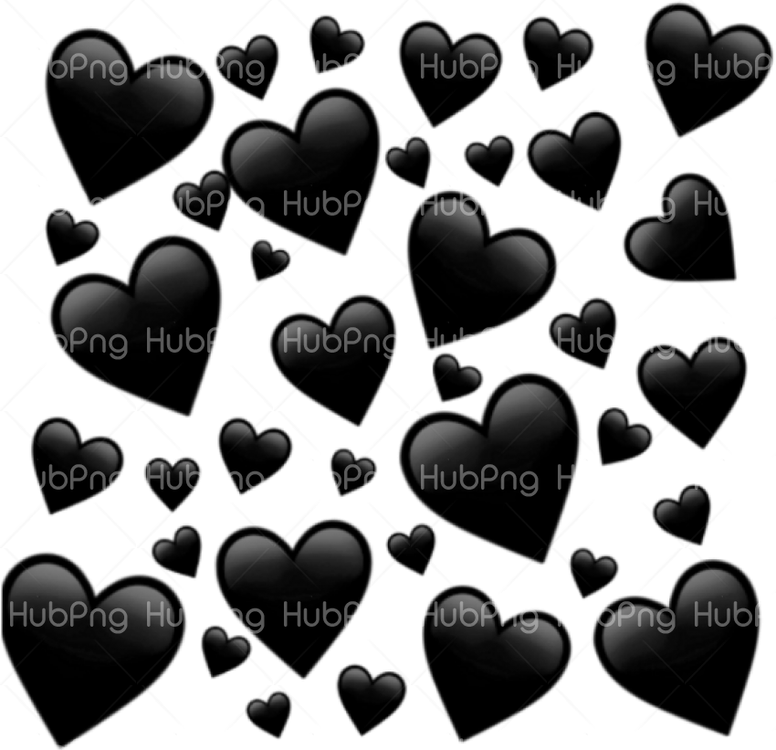 black heart emoji png Transparent Background Image for Free