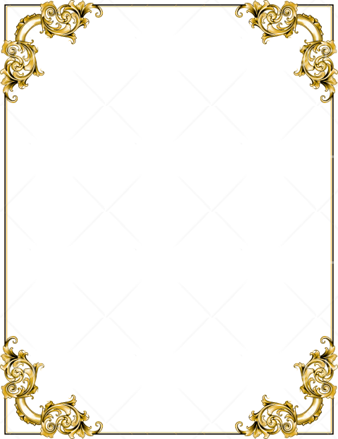 border design png arabico gold Transparent Background Image for Free