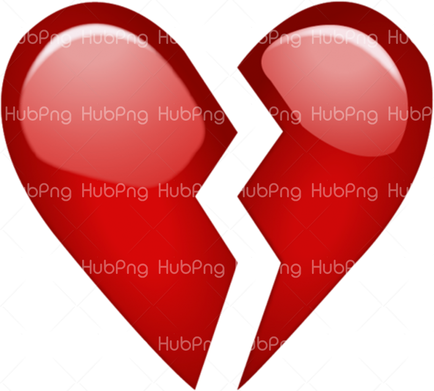 broken heart emoji png Transparent Background Image for Free