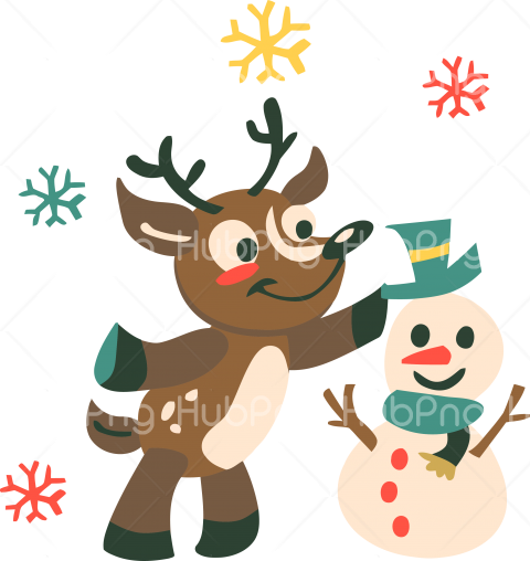 christmas png cartoon deer reindeer clipart Transparent Background Image for Free