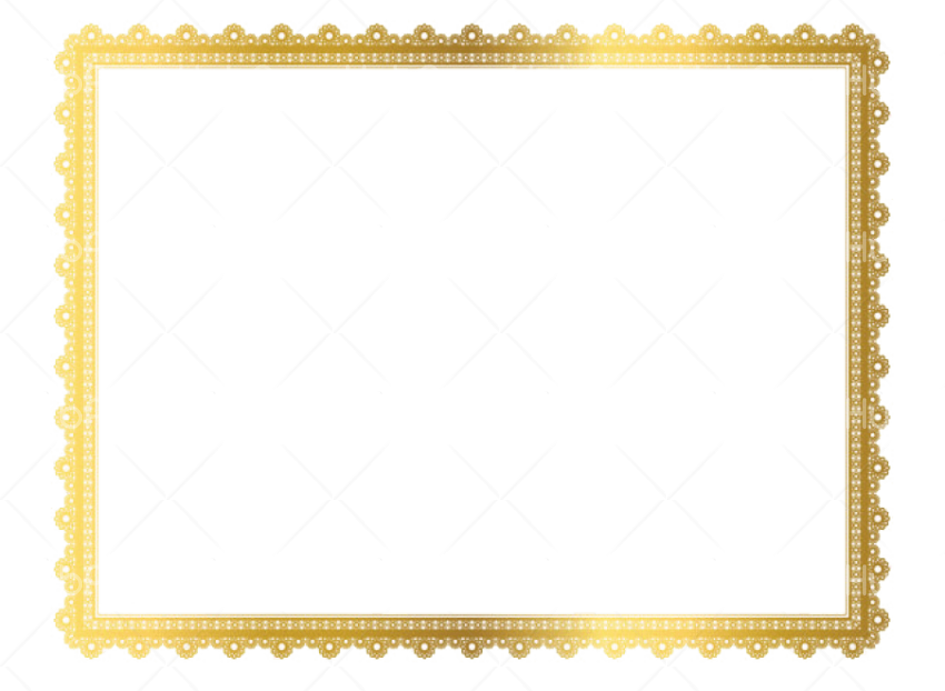 gold border design png Transparent Background Image for Free