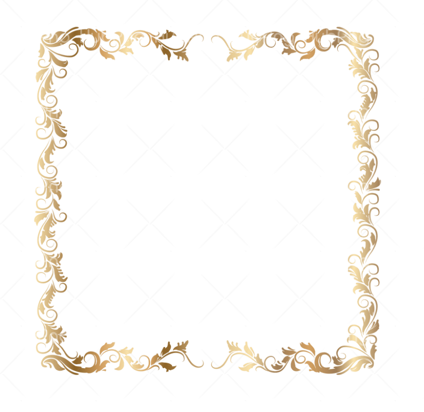 golden frame border Transparent Background Image for Free