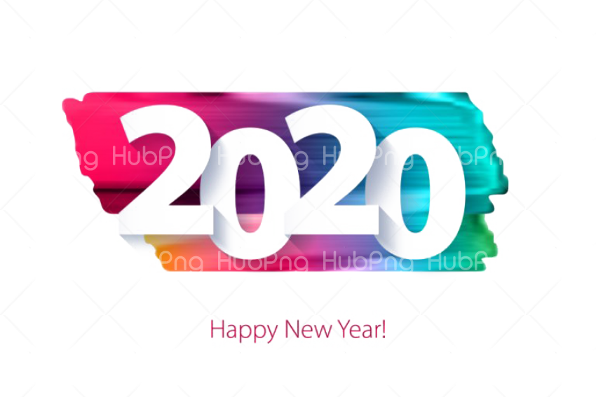 Happy New Year 2020 PNG Transparent Background Image for Free