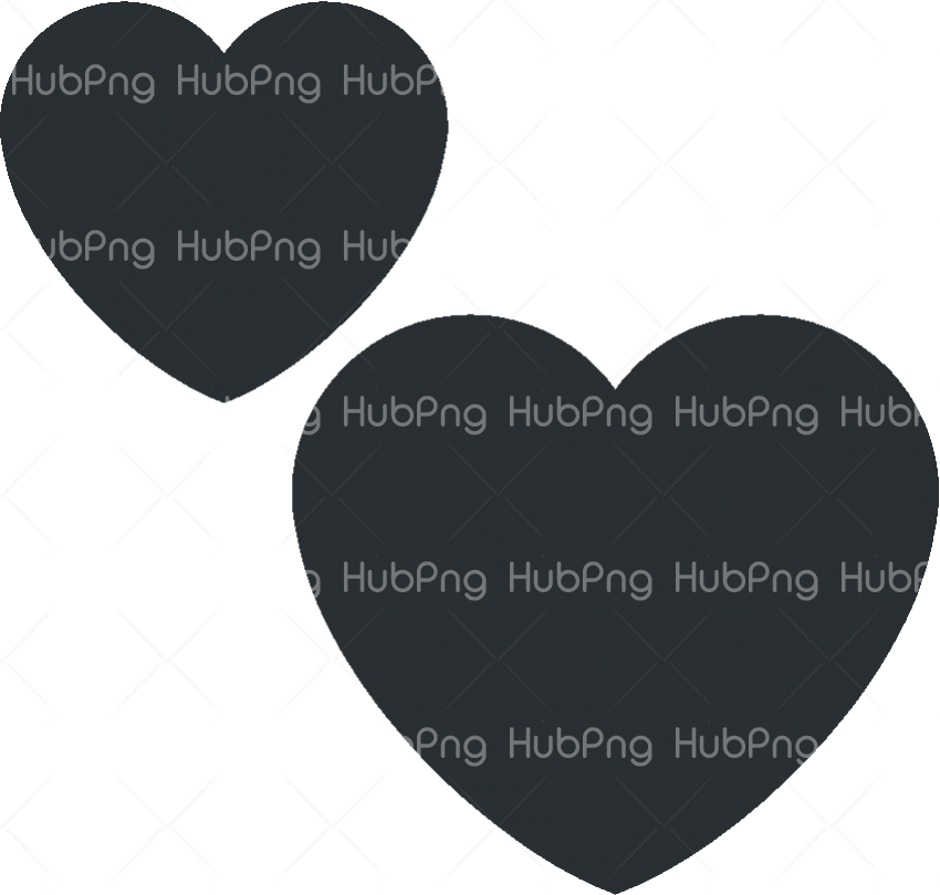 heart emoji black png Transparent Background Image for Free