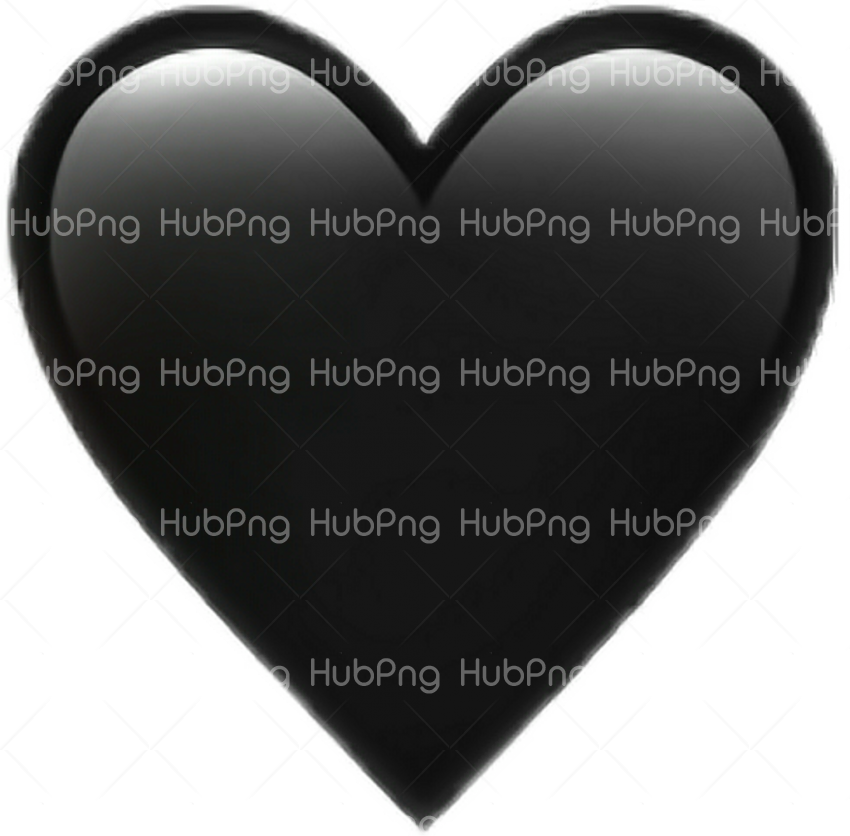 heart emoji png black Transparent Background Image for Free