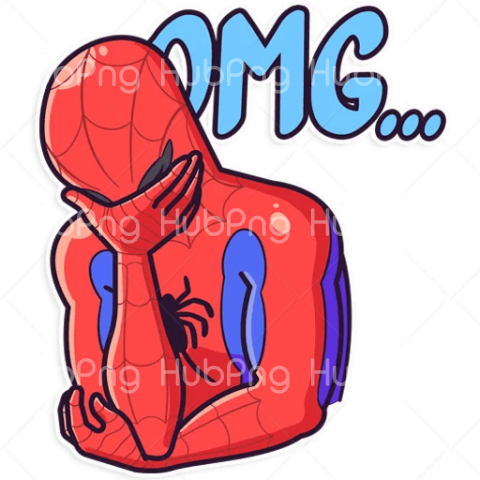 memes png  spiderman clipart OMG Transparent Background Image for Free
