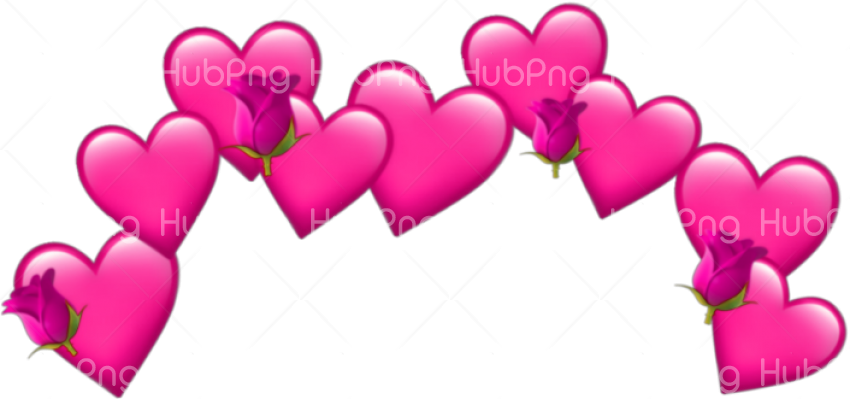 pink heart emoji png Transparent Background Image for Free