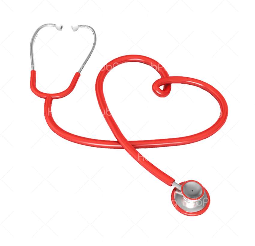 stethoscope png hd red heart Transparent Background Image for Free