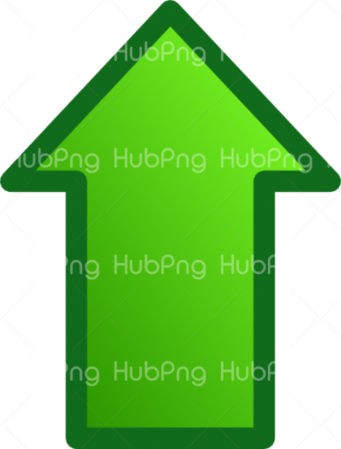 Up Green Arrow PNG transparent image with strok Transparent Background Image for Free