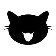 black cat head png vector image