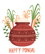 happy pongal png flowerpot