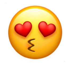 love emoji face with heart
