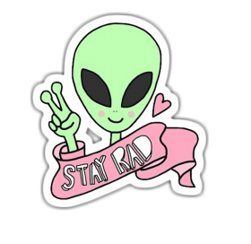 stickers png alien win